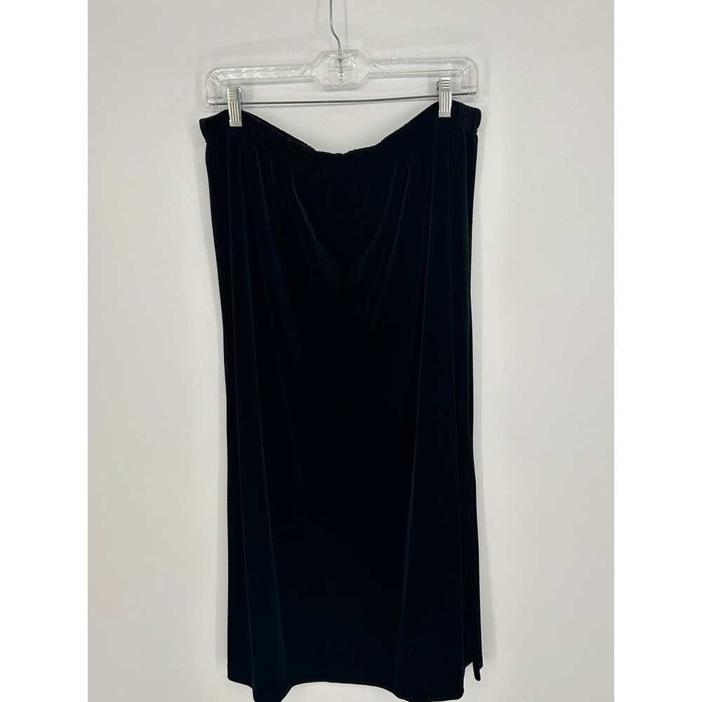 Sag Harbor Black Velvet Skirt 90s Y2K Goth Large Whimsigoth Fairy Grunge Witchy
